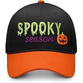 Halloween Pumpkin Hat Embroidery Baseball Cap Funny Pumpkin Face Adjustable Hats