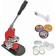Chibuttons Kit 75mm (3") Button Badge Press Machine Maker-1 + 75mm Round Die Moulds + Adjustable Circle Cutter + 100 Pin-back Button Components