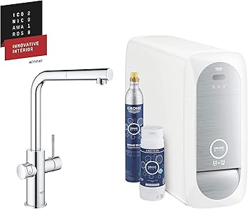 Grohe Blue Home Kuche Spultischarmatur Mit Filterfunktion Und Wifi L Auslauf Starter Kit 31539000 Amazon De Baumarkt