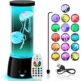 LEDHOLYT Cool Jellyfish Lamp – Remote Dimmable Control Multi & 17 Color Changing Mood Light – Gifts for Kids,Holiday Gift of 