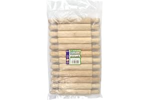 SCHOOL SMART Creativity Street Junior Rolling Pin Set, 7 Inches, Wood, Set of 12
