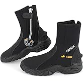 SEAC Pro HD 6mm Neoprene Wetsuit Boots with Side Zipper Black