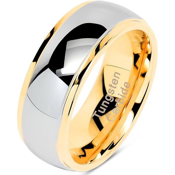 Anillo El Anillo Único De El Señor De Los Anillos - Carburo De Tungsteno Con Grabado Láser, Chapado Oro 18k