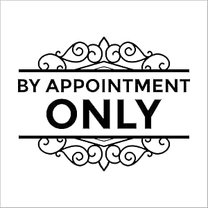 Amazon.com: By Appointment Only Decal Sticker - Business Sign - Door ...