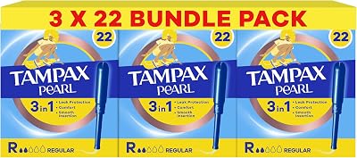 Tampax Pearl Regular Tampons 3 x 22, SmoothTouch Applicator, LeakGuard