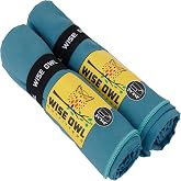 Wise Owl Outfitters Microfiber Camping Towel - Quick Dry Towel for Travel, Backpacking, Hiking, Beach, Gym &amp; Yoga - Compact, Fast Drying &amp; Lightweight