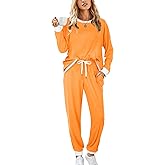 XIEERDUO Pajamas For Women Long Sleeve Crew Neck With Pockets Tie Dye Leopard Plaid Lounge Sets Two Piece Outfits Pj Set