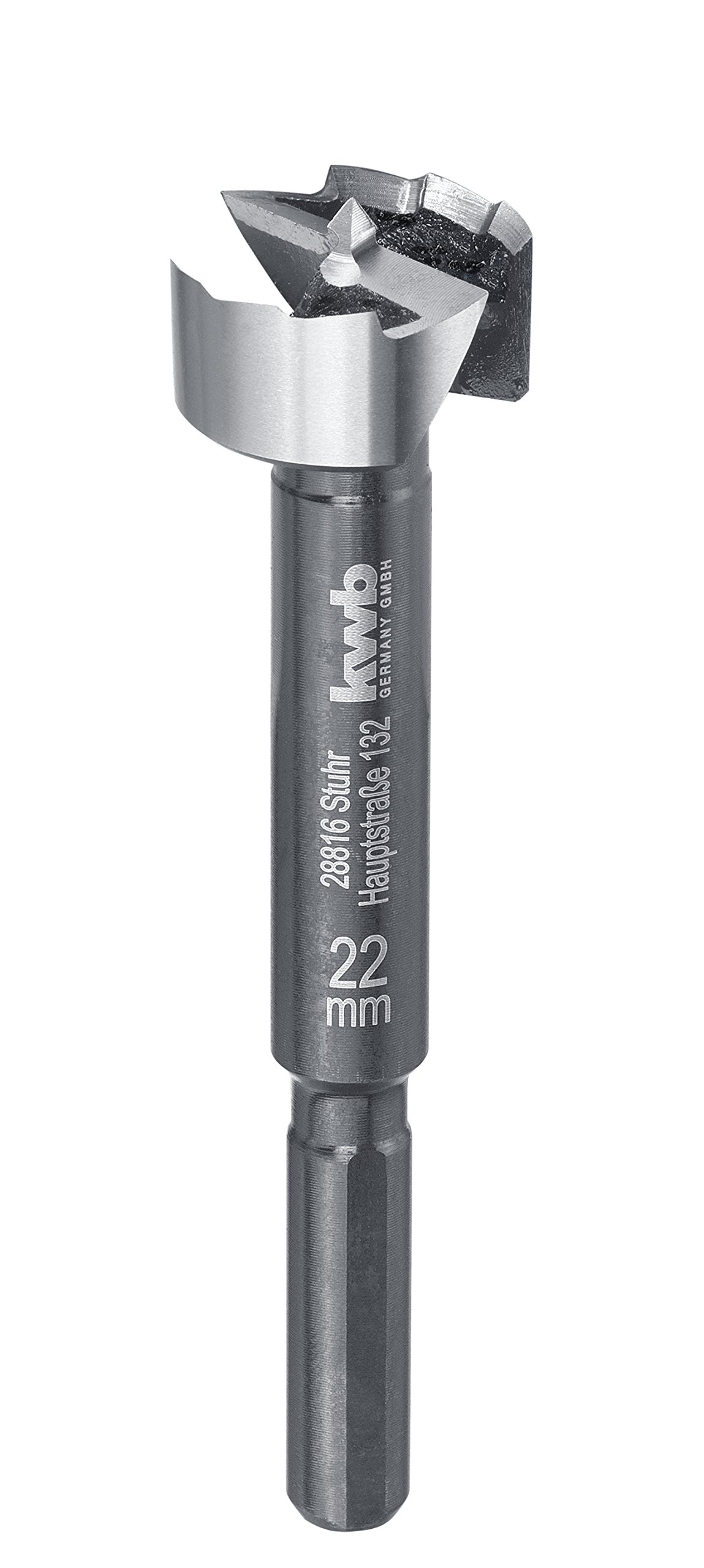 kwb Speed forstner bit Ø 22 Mm Made of Hardened and Tempered Special Steel with Precise Serrated Edge, Centre Point, Optimally Sharpened and Hardened Cutting Edges and Polished Surface.