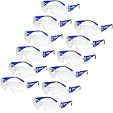 JORESTECH Safety Glasses, ANSI Z87+ Compliant, Impact-Resistant Polycarbonate Lenses, UV Protection, Anti-Scratch Coating, 12-Pack