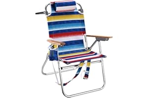 FREETOUR Backpack Beach Chairs for Adults Capacity 300 LBS Low 5 Position Beach Chair with Pouch Straps Folding Lightweight Reclining Aluminum Wide Lay Flat Single