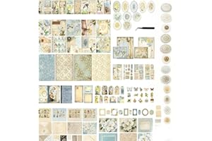 Sticker Decal – Floral Handwriting Art Set for Journaling & Scrapbooking | Garden Slow Time Series Vintage Craft Kit with Dec