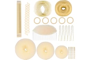 YOOOYOOO Blonde Hair Base Sponge Invisible Clip Comb Bump It Up Volume Tool Bun Donut Styling Insert Hair Extensions Accessories