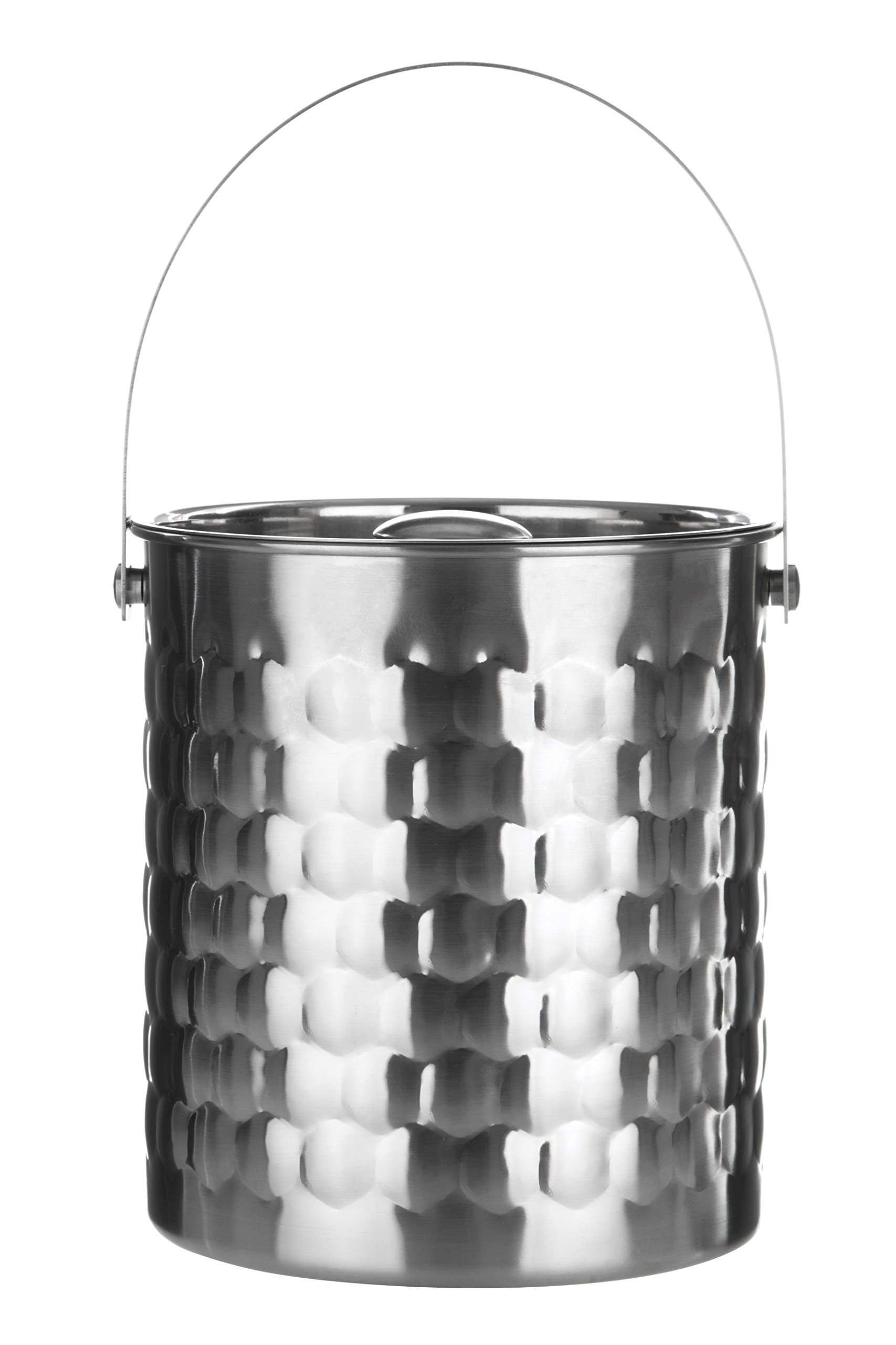 Premier Housewares 507554 Honey Bee Ice Bucket, Stainless Steel - Silver , 16 x 16 x 17 cm