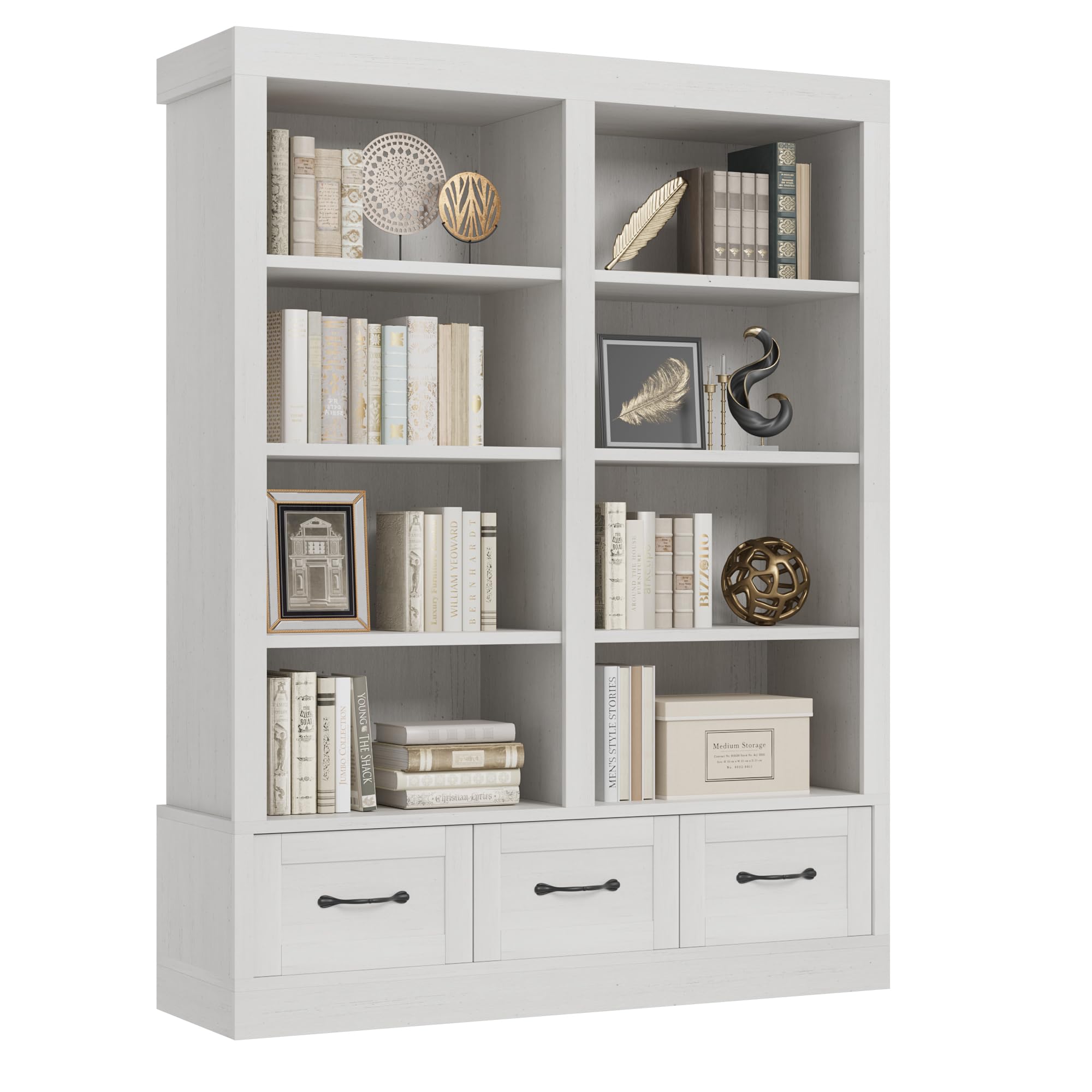 Photo 1 of ***MISSING PARTS***
SLEKVERSA 74.5" Tall Bookshelf with Double Storage, Extra Wide Bookshelf, 6-Tier Double Wide Book Shelf w/ 12 Cubbies, Big Bookcases for Livingroom Library (White, 47.2" D x 11.8" W x 64" H)