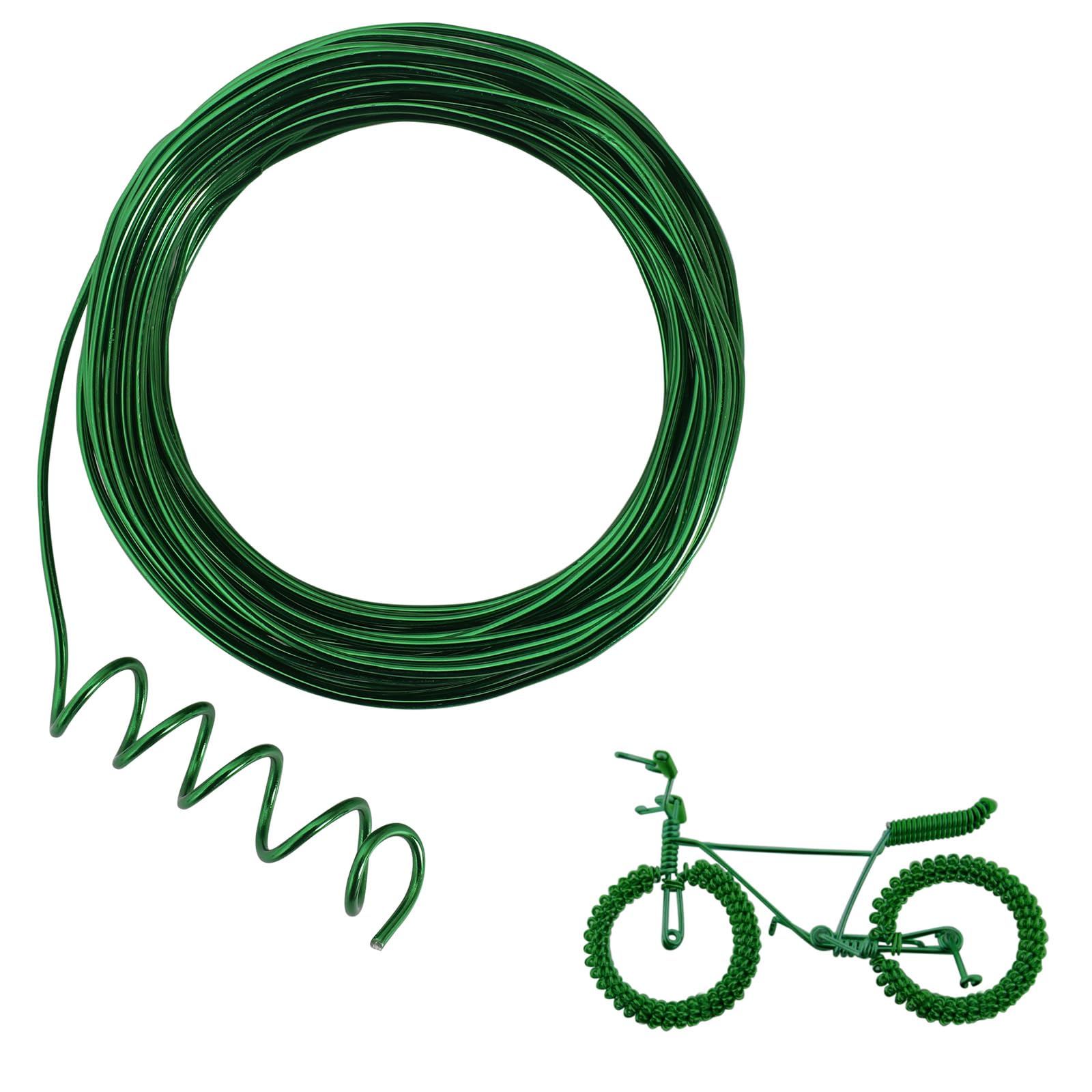 Photo 1 of 50 Feet Green Aluminum Craft Wire, 12 Gauge 2mm Thickness Sculpting Wire, Armature Wire for Sculpting, Bendable Metal Craft Wire for Making Dolls Skeleton DIY Crafts