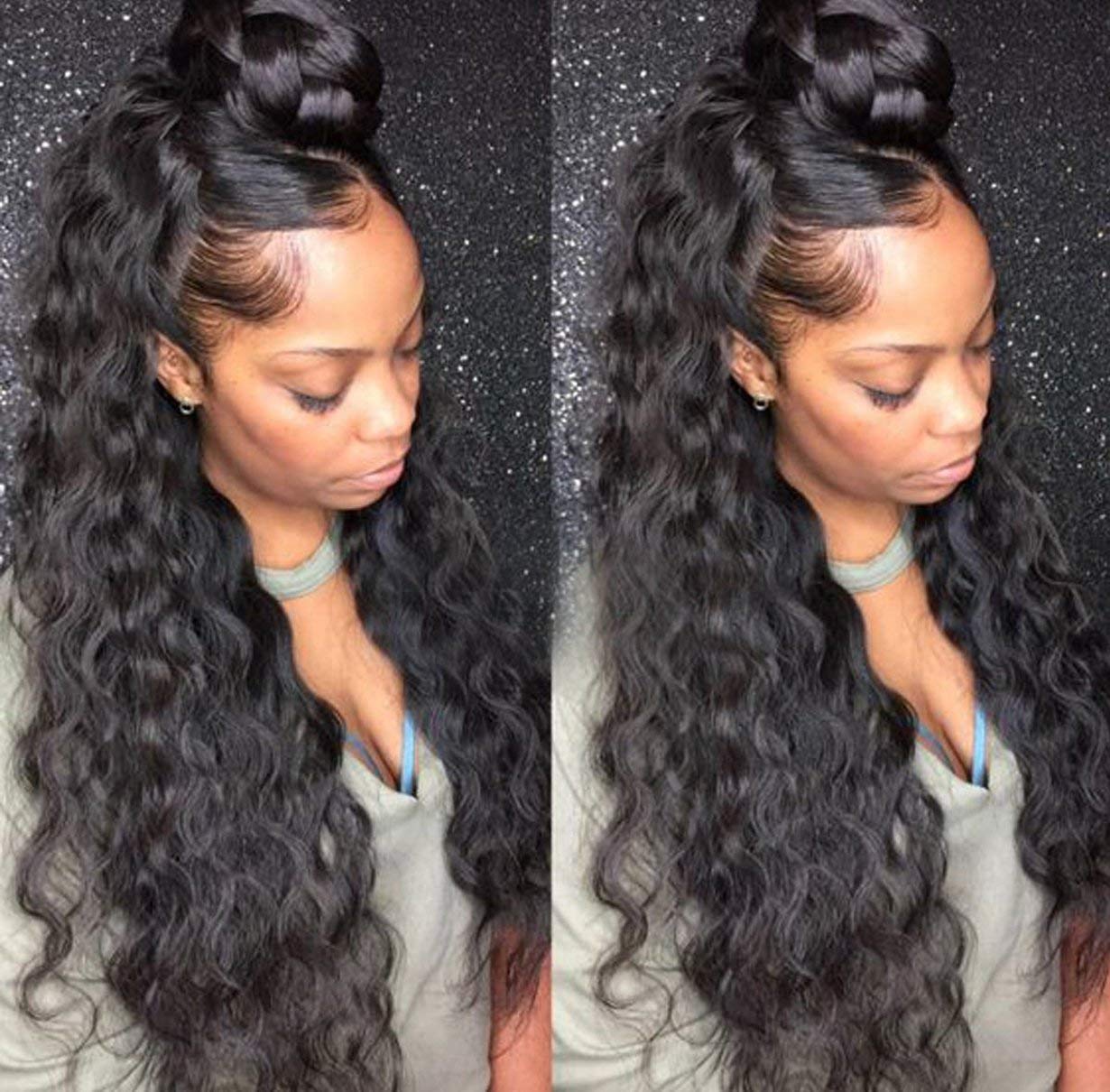 Amazon Com Human Hair Full Lace Wigs 140 Density Body Wave