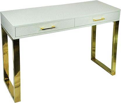 Amazon Com Benjara Rectangular Wood And Metal Console Table With