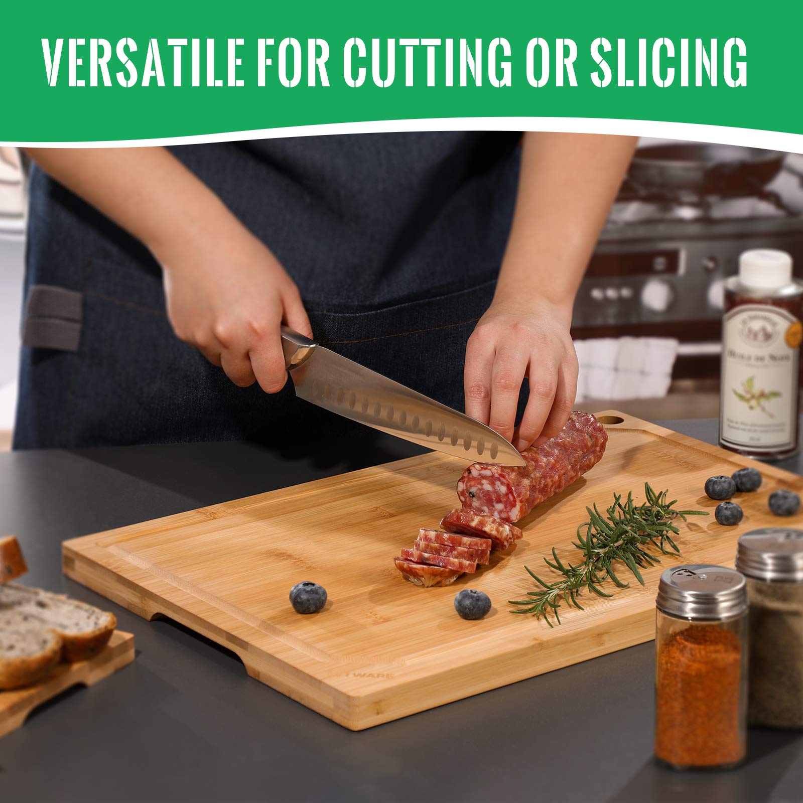 Mua Hiware Extra Large Bamboo Cutting Board for Kitchen, Heavy Duty