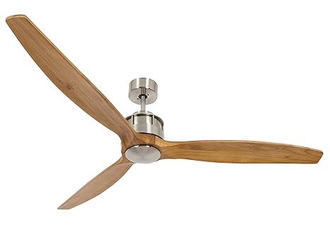 Lucci Air Airfusion Akmani Ceiling Fan Metal 36 W Chrome Teak