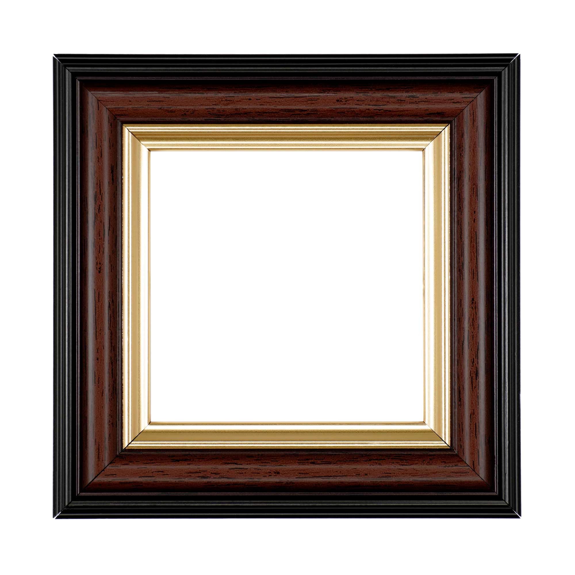 ElekTek Decorative Switch Surround Frame Cover Finger Plate Edwardian Regency Walnut Gold Large