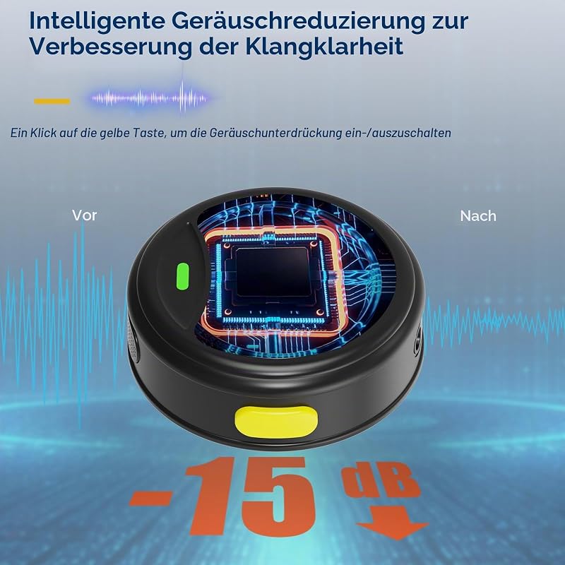 Lavalier Mikrofon Wireless für iPhone15/16 und Android, Mini Ansteckmikrofon kabellos Mikrofon mit 40-Stunden Ladefach, Kabellos Handy Microphone Plug-Play für Interviews, Podcasts Vlog (Type C)