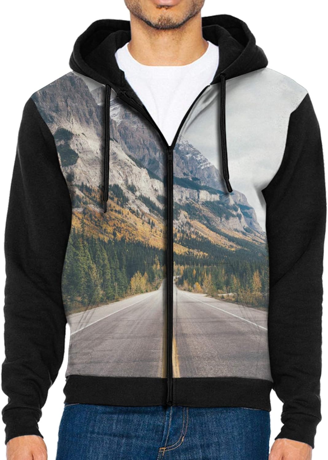 country roads take me home southern style Black Hoodie Men's Long