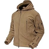 MAGCOMSEN Men's Military Tactical Jacket Warm Fleece Hoodies Sport Outdoor Winter Coats Windbreaker
