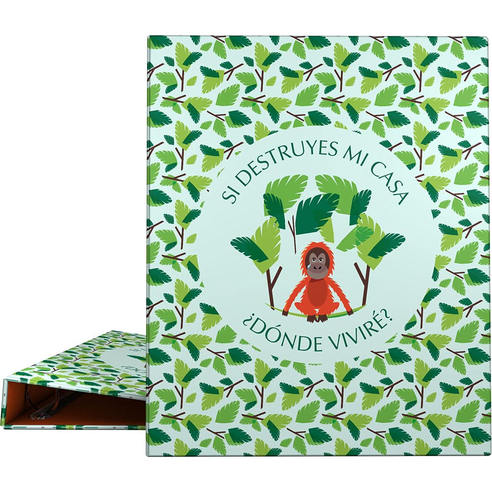 Grafoplás 88142630 A4 Ring Binder, 4 Mixed Rings, 25 mm, Wise Planet Collection, Mono