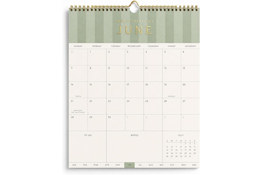 Aesthetic 2026-2027 Wall Calendar - Runs from June 2026 Until December 2027 - The Perfect Modern Calendar Planner for Easy Organizing