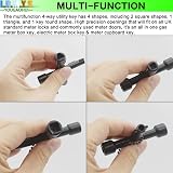 LRMYS 4-Way Utility Key Gas Electric Water Meter Radiator Bleed Cabinet Black view 4