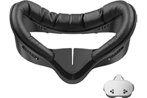 Face Pad for Meta Quest 3S Facial Interface for Oculus Quest 3S Accessories Vr Face Cover Replacement with Sweet-Proof PU Leather Foam Cushion Black