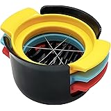 DuJaSho Egg Slicer, Egg Cutter for Hard Boiled Eggs, 3 in 1 Stainless Steel Wire Slicer for Egg Strawberry or Soft Fruits and