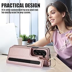 XIMAND for Samsung Galaxy Z Fold 5 Wallet Case with