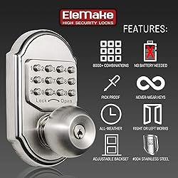 Bravex Keyless Entry Keypad Deadbolt Door Lock 304