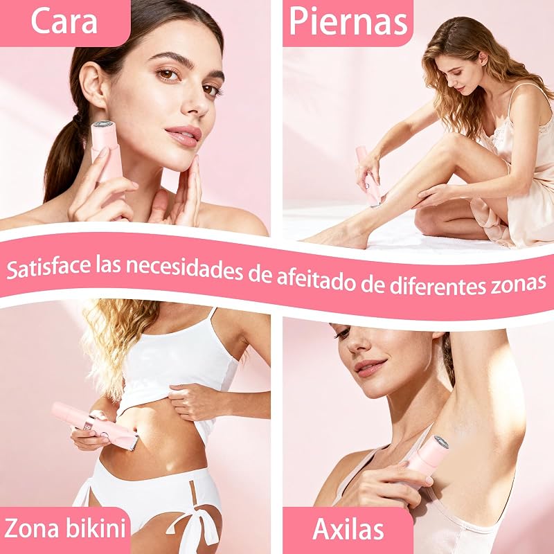 Barbear elétrico para mulheres e homens, cortador de biquíni com ecrã LED, IPX7 impermeável para uso húmido e seco, recarregável 2 em 1 para a zona do biquíni, rosto — foto 3 de 7