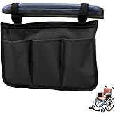 UlifeBetter Wheelchair Side Bag with Cup Holder Wheelchair Accessories Armrest Bags Storage Pouch for Wheelchair/Rollator/Walker/Electric Scooter Ideal Elderly Accessories & Gift (Water Proof)