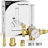 ARCCAPTAIN Argon/CO2/Helium Regulator, MIG and TIG Flow Meter Gas Regulator Gauge Welding Weld, 0-4000 PSI, 0-180+ CFH, CGA580 Inlet Connection
