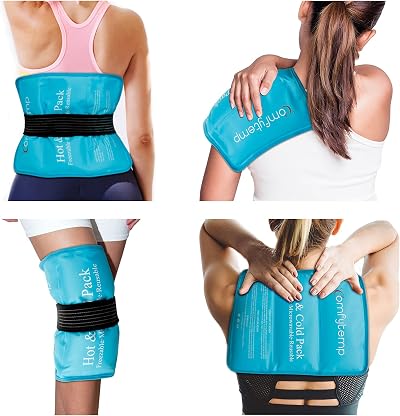 Comfytemp Large Gel Ice Pack 27x37cm Reusable Hot Cold with Straps