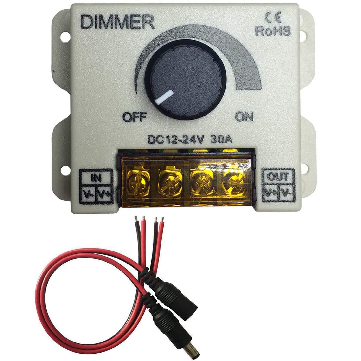 Buy Auki DC 1224V PWM Dimmer Switch with Knob ON/Off Function,White