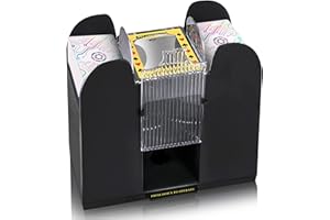 Automatic Card Shuffler, Battery-Operated Electric Shuffler, Casino Card Game Table Accessories for Travel, UNO, Phase 10, Sk