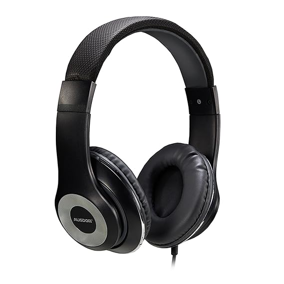Ausdom F01 Kopfhörer Hi-Fi Stereo On-Ear Kopfhörer Ohrhörer mit Mikrofon 3.5mm-Anschluss Gaming Headset für PC, Desktop, Lapt