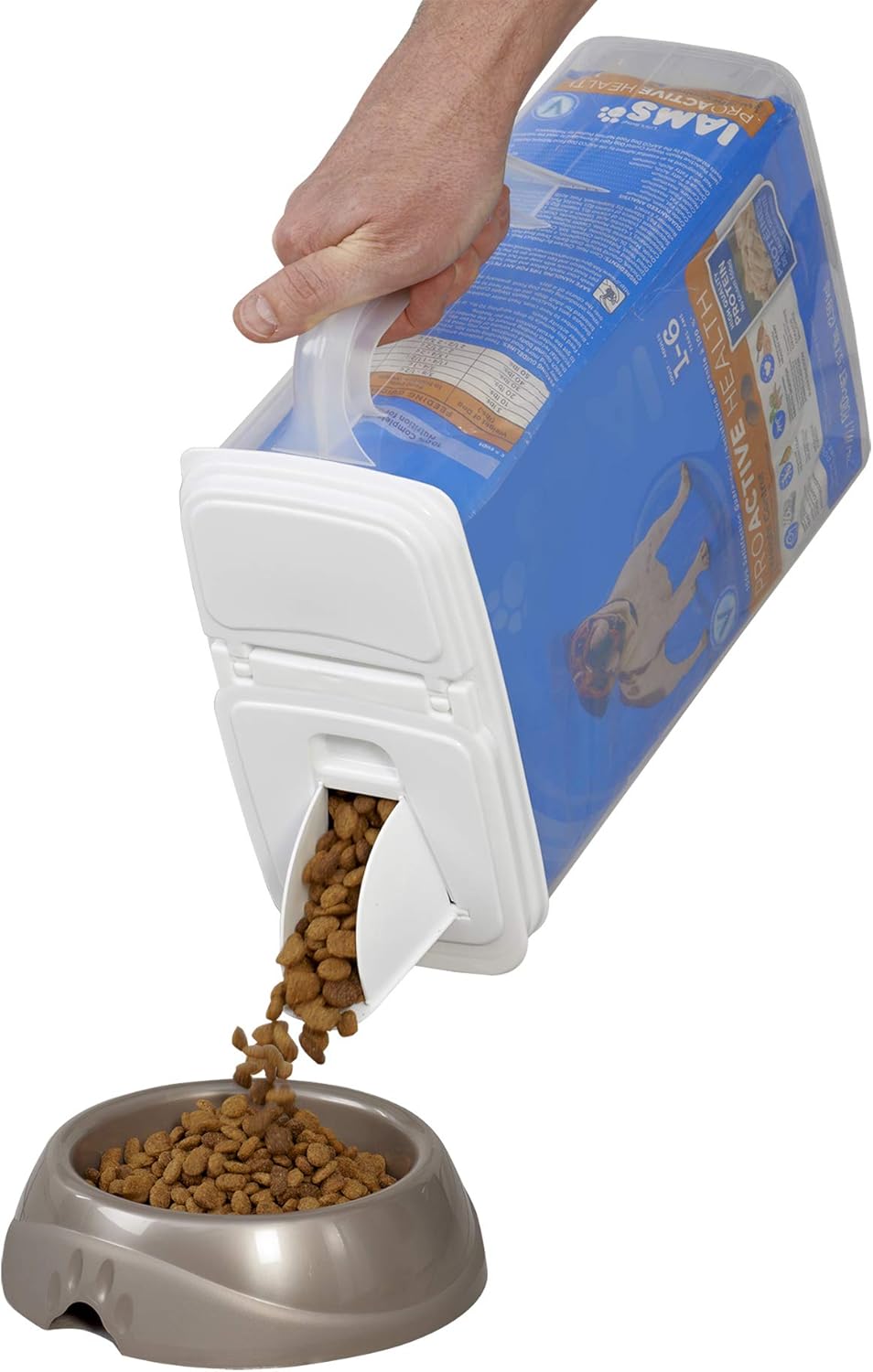 Buddeez 8Qt Pet Food / Bird Seed Storage Container and Dispenser - Flip Lid /Pour Spout with Durable Handle : Pet Food Storage Products : Pet Supplies