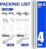 Barrina T8 LED Grow Light 2ft 96W Full Spectrum 5000K 4 Pack view 8