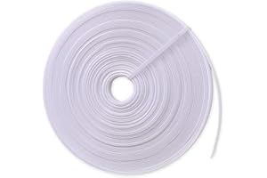 MECEFENO Boning for Sewing, Corset Boning Sew-Through Low Density Plastic Boning for Sewing Corset 25 Yards Boning for Wedding Dress, Bridal Gowns, Evening Gowns, Hats Sewing Crafts - White, 6mm