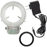 AmScope LED-64S 64 LED Microscope Ring Light with Dimmer | Adjustable LED illumination delivers bright, uniform lighting for microscopy, inspection, laboratory and precision imaging