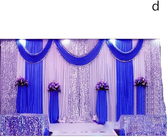 Star Eleven Tragbare Hintergrund Wand Deko Vorhang-Set, mit Spitzen