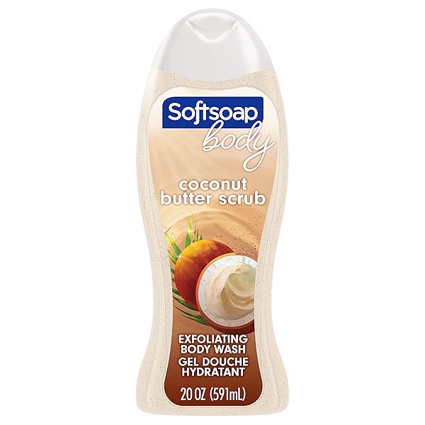 SOFTSOAP BODY WASH EXFOLIATING SCRUB, COCONUT BUTTER SCENT,...