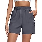 MAGCOMSEN Women's 5" Hiking Cargo Shorts UPF 50+ Quick Dry Lightweight Golf Athletic Casual Summer Shorts with Pockets