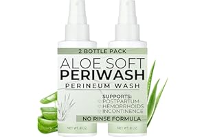 TENDERGENTLE Aloe Soft Perineal Spray - Pack of 2 8 oz Rinse Free Perineum Wash - Cleanses and Soothes - Made with Aloe Vera Extract