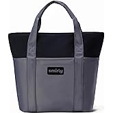SMIRLY Large Insulated Cooler Bag, Thermal Insulated Grocery Bags, Collapsible Cooler Tote for Travel,Beach or Picnic